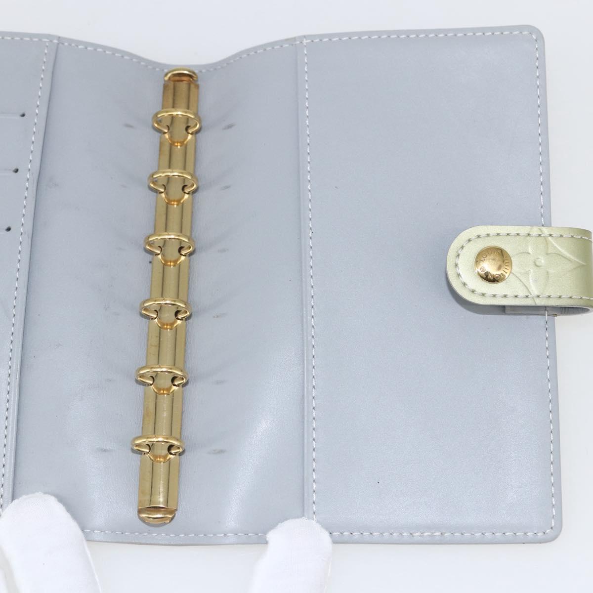 LOUIS VUITTON Monogram Vernis Agenda PM Planner Cover Gris R21001 LV Auth BA9046