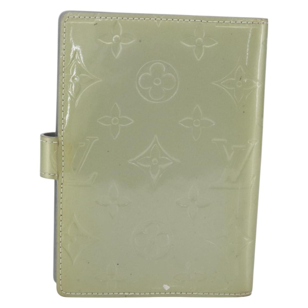 LOUIS VUITTON Monogram Vernis Agenda PM Planner Cover Gris R21001 LV Auth BA9046