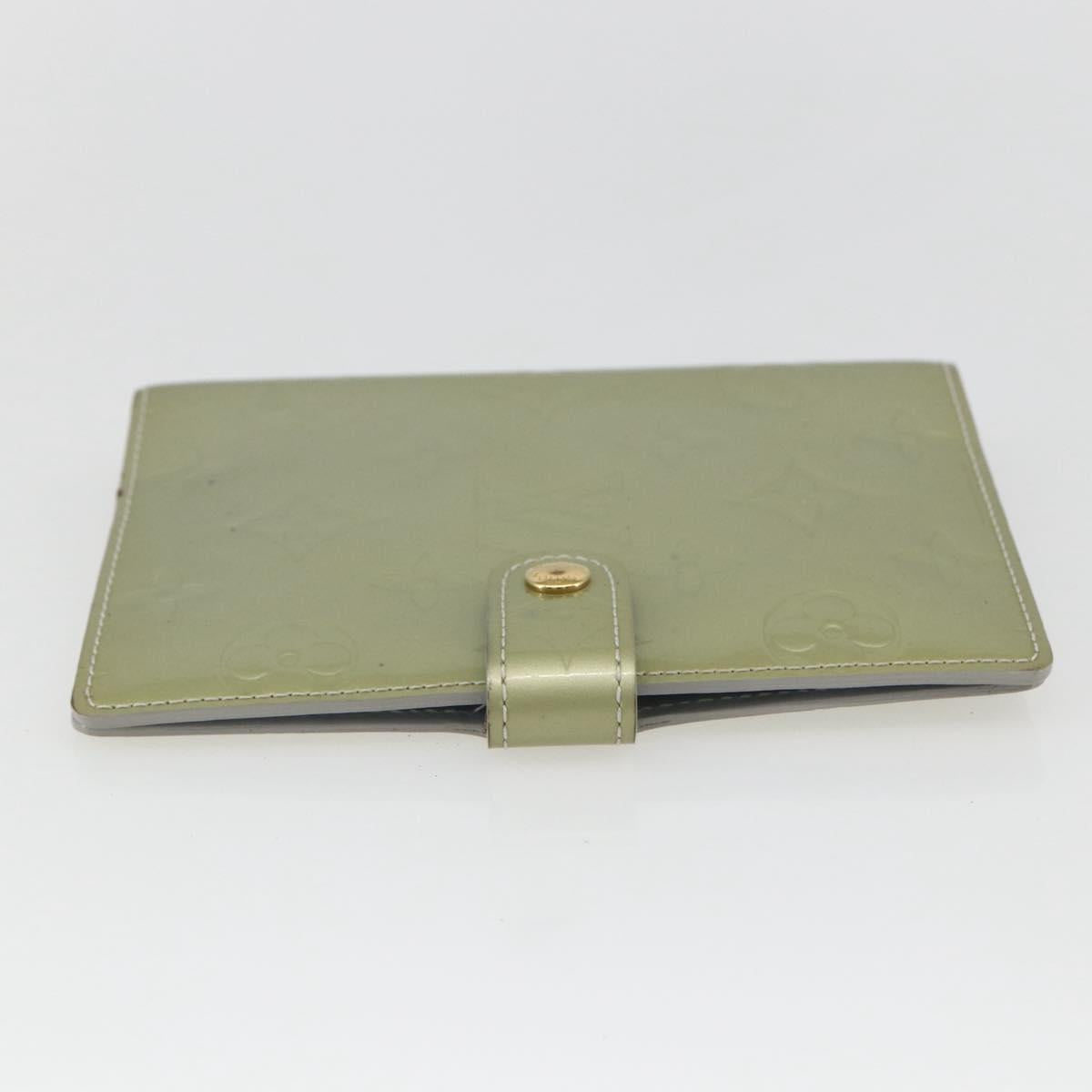 LOUIS VUITTON Monogram Vernis Agenda PM Planner Cover Gris R21001 LV Auth BA9046