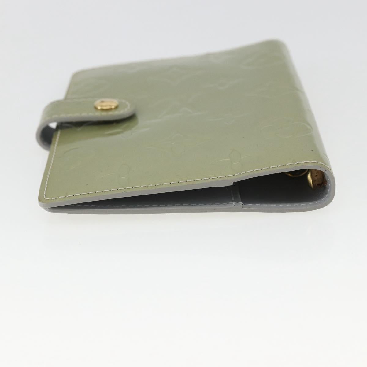 LOUIS VUITTON Monogram Vernis Agenda PM Planner Cover Gris R21001 LV Auth BA9046
