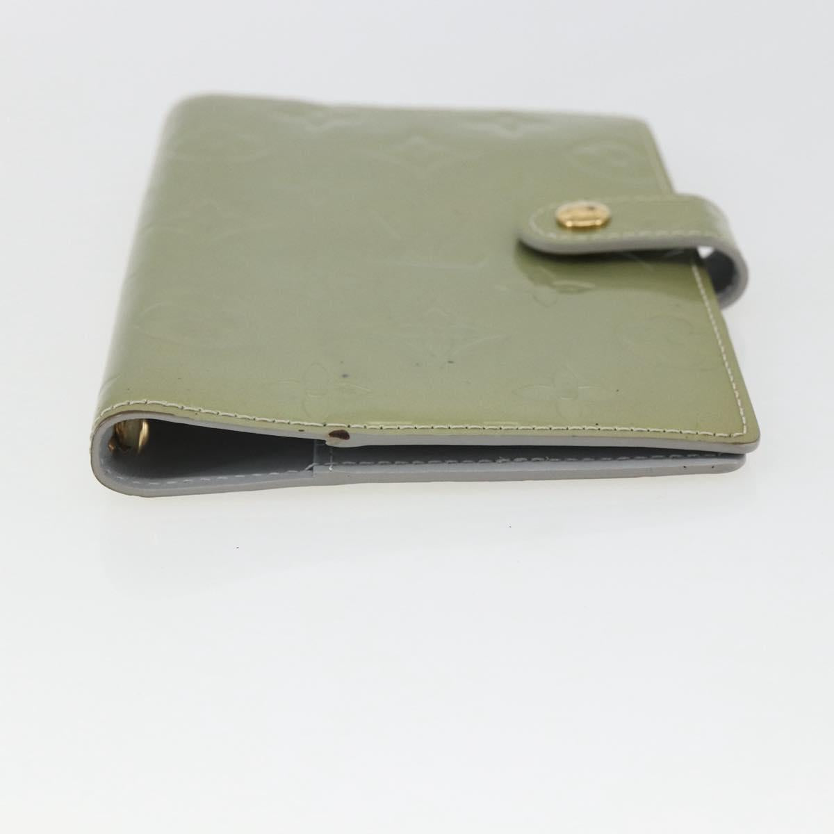 LOUIS VUITTON Monogram Vernis Agenda PM Planner Cover Gris R21001 LV Auth BA9046