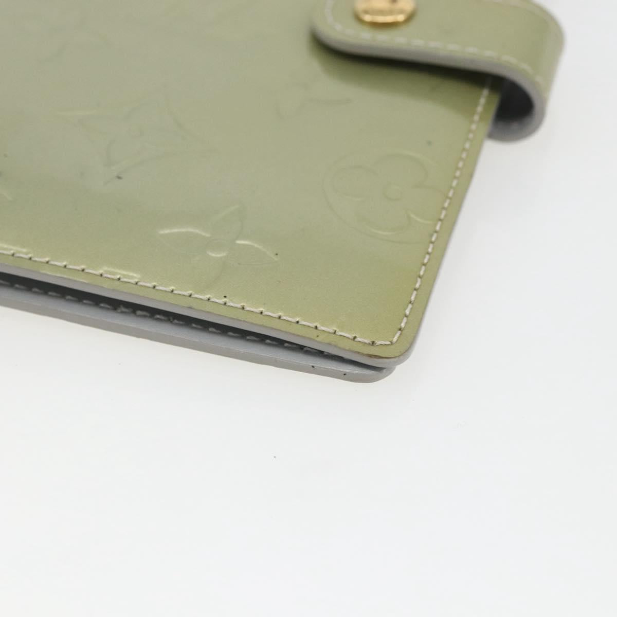 LOUIS VUITTON Monogram Vernis Agenda PM Planner Cover Gris R21001 LV Auth BA9046