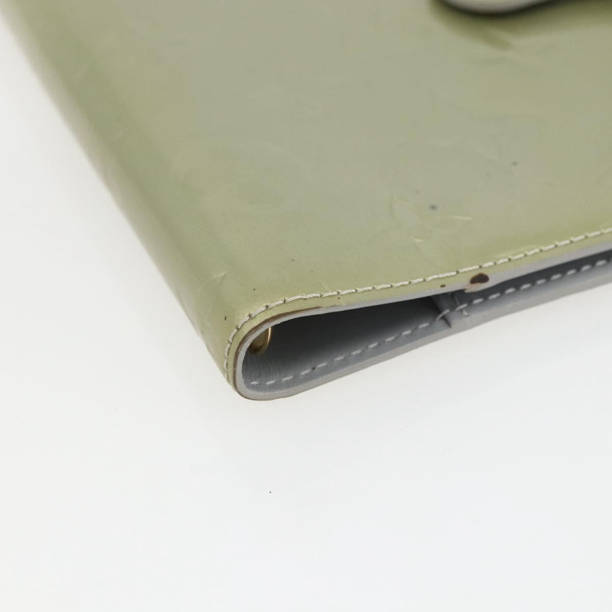 LOUIS VUITTON Monogram Vernis Agenda PM Planner Cover Gris R21001 LV Auth BA9046
