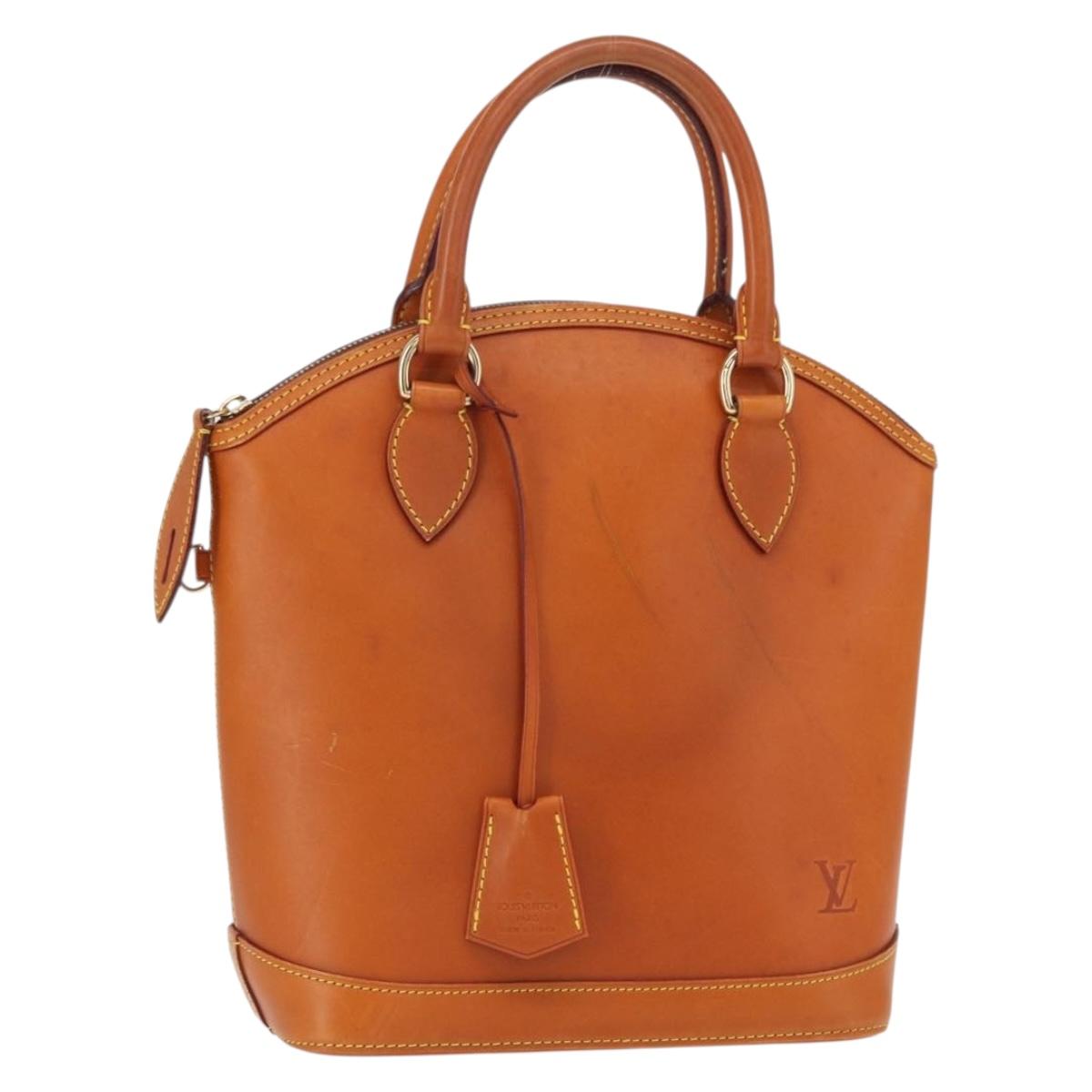 LOUIS VUITTON Nomad leather Lockit Hand Bag Brown M85388 LV Auth BA9052