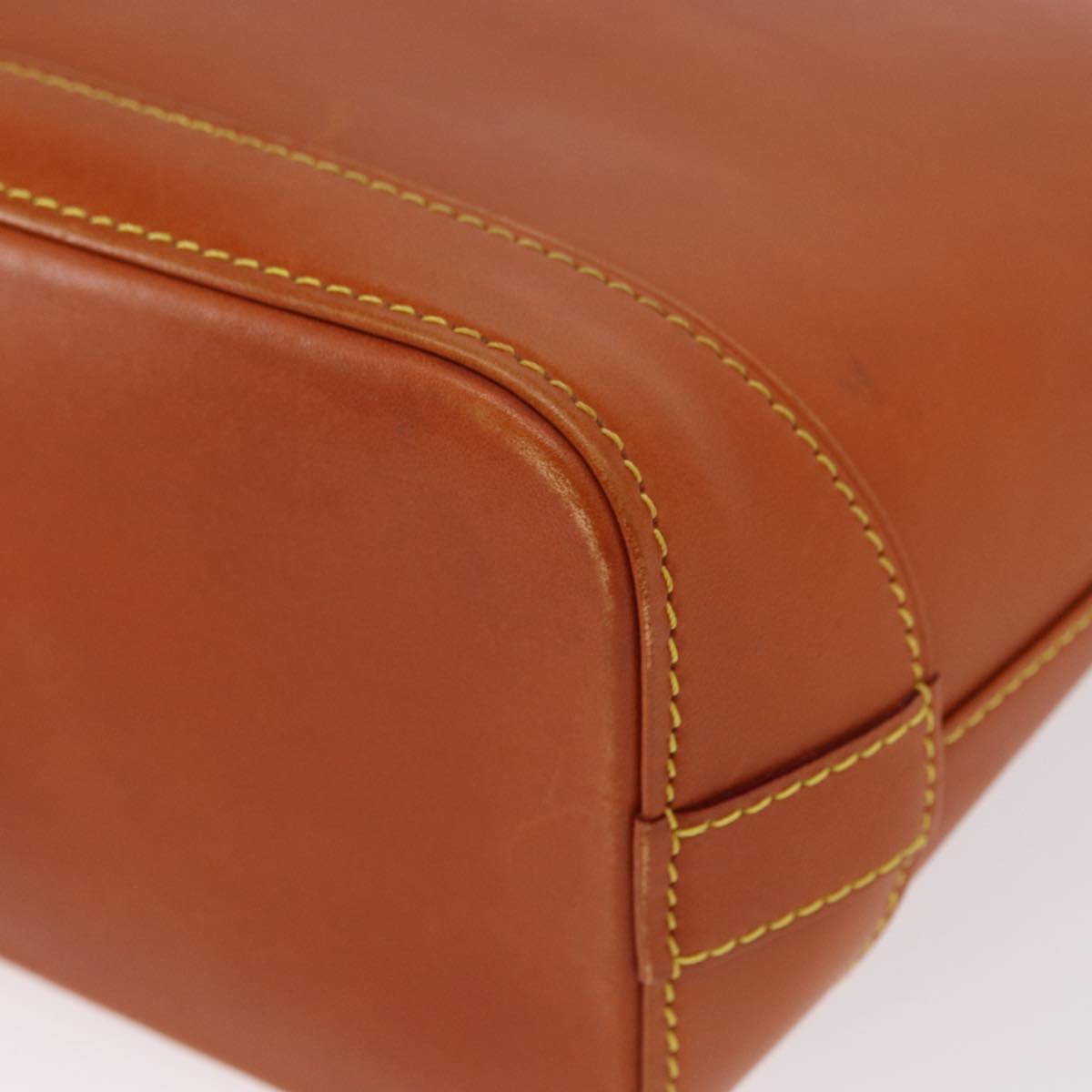 LOUIS VUITTON Nomad leather Lockit Hand Bag Brown M85388 LV Auth BA9052