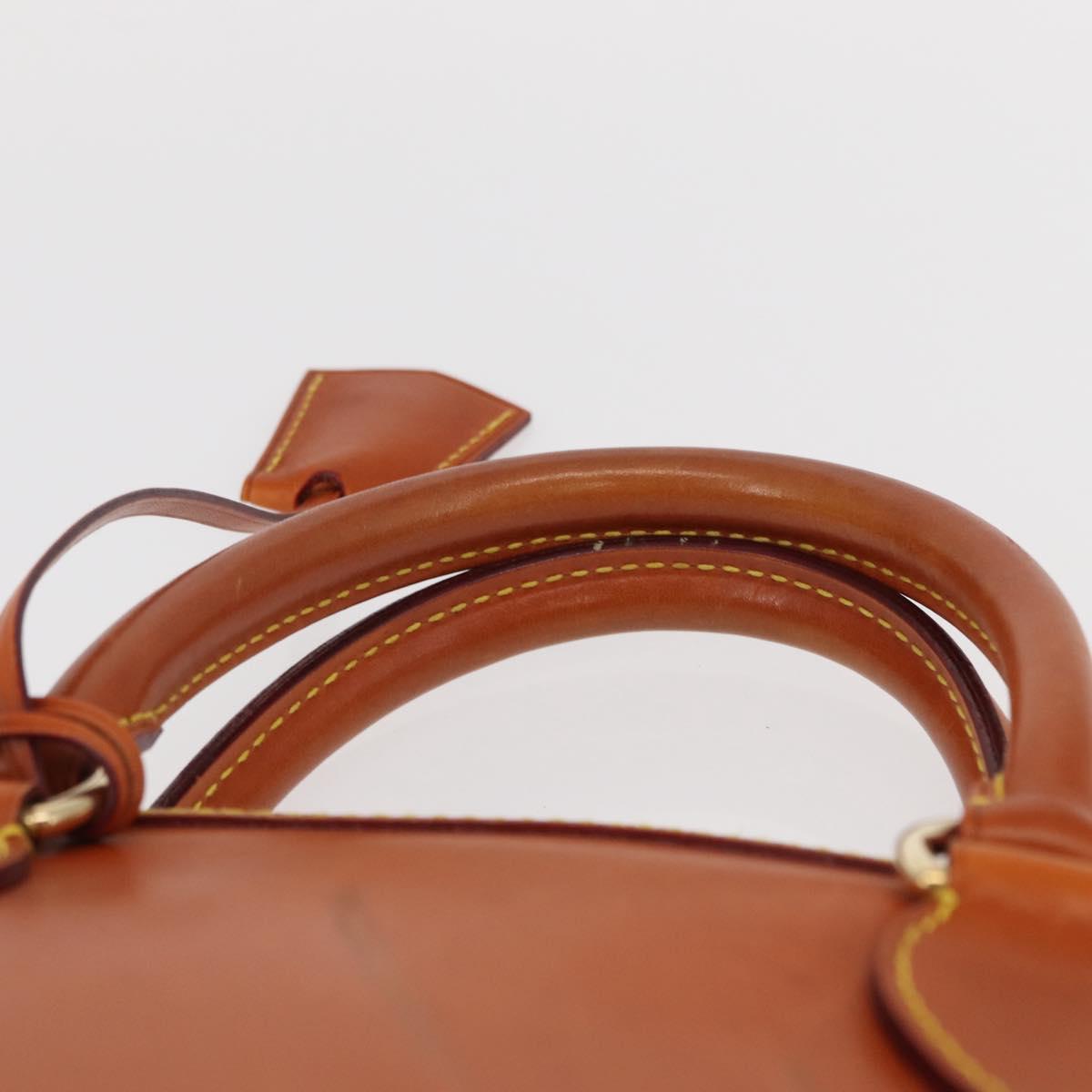 LOUIS VUITTON Nomad leather Lockit Hand Bag Brown M85388 LV Auth BA9052