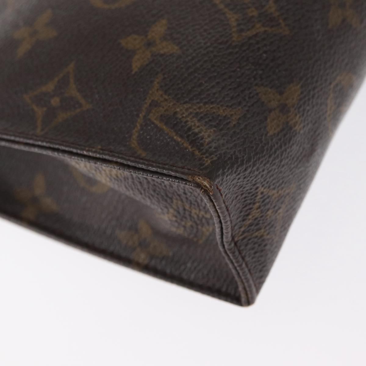 LOUIS VUITTON Monogram Poche Toilette 19 Pouch M47544 LV Auth BA9053