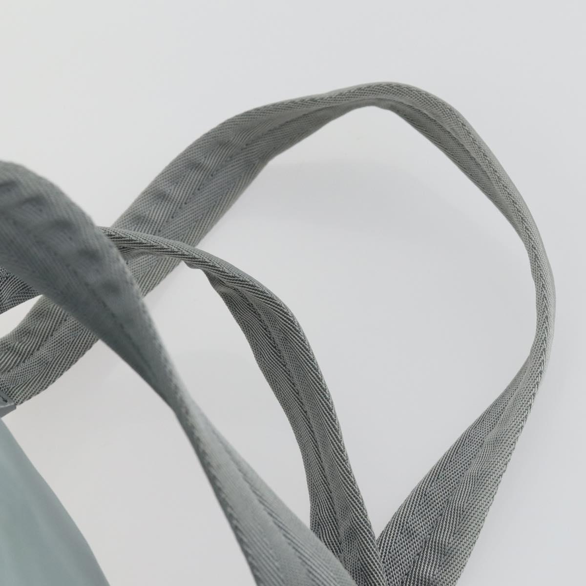PRADA Backpack Nylon Light Blue Silver Auth BA9058