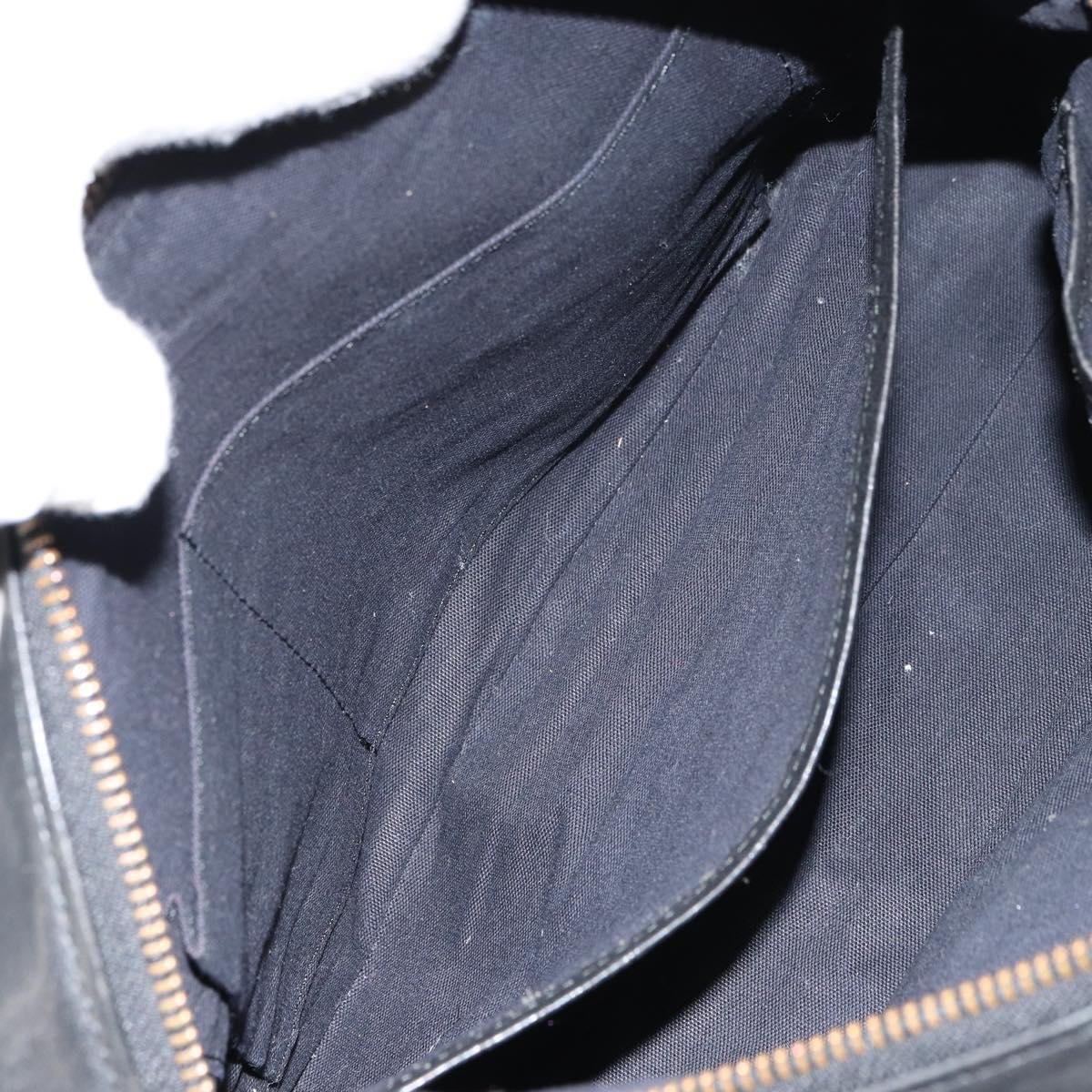 Chloe Tote Bag Leather Black Gold Auth BA9069
