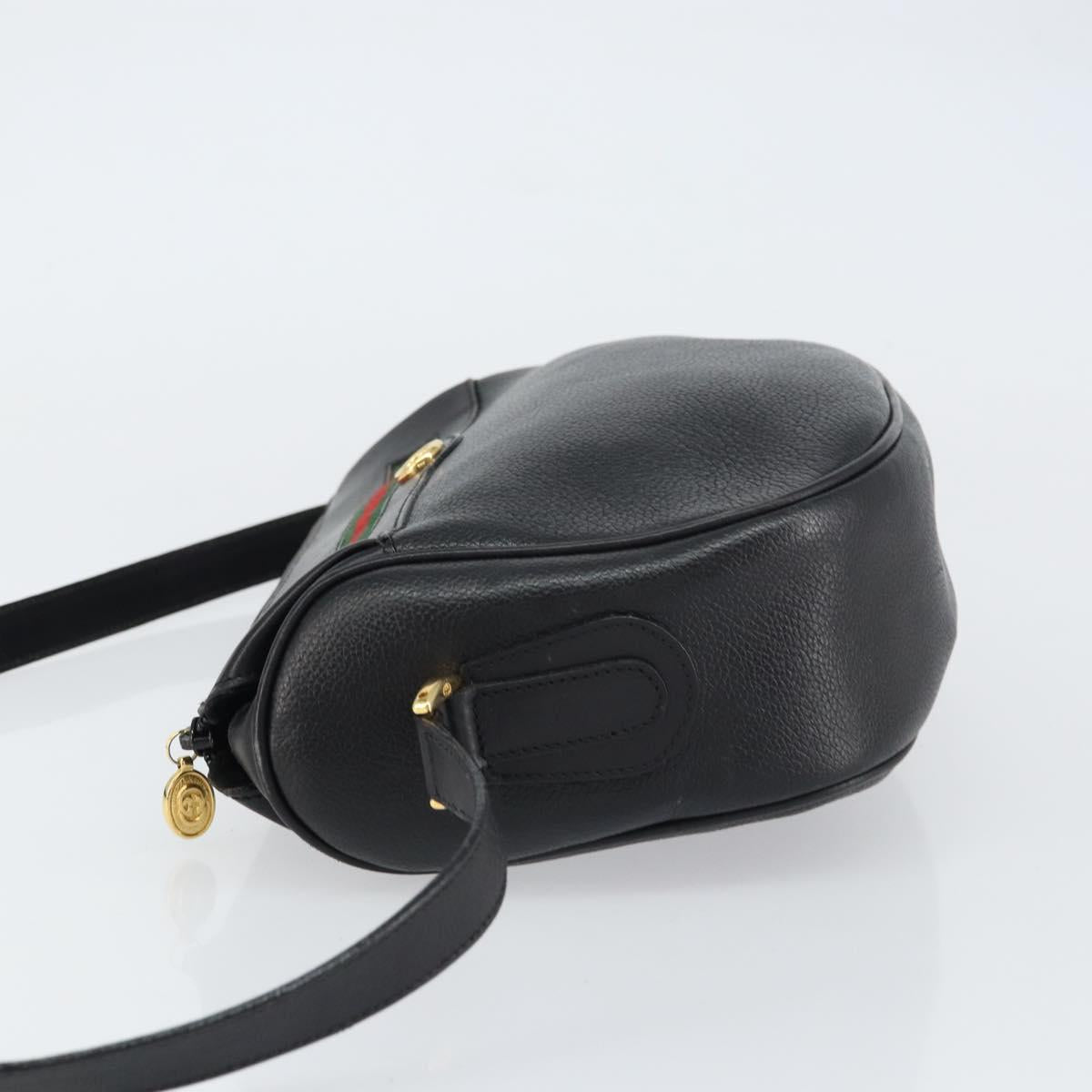 GUCCI GG Supreme Web Sherry Line Bag Leather Gold Gold 001 58 0918 Auth BA9076