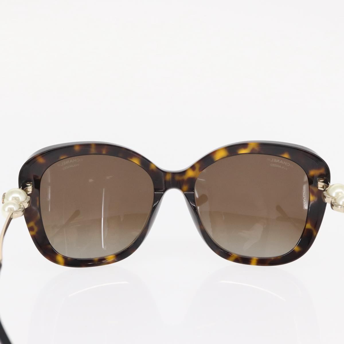 CHANEL Sunglasses plastic Brown CC Auth BA9083