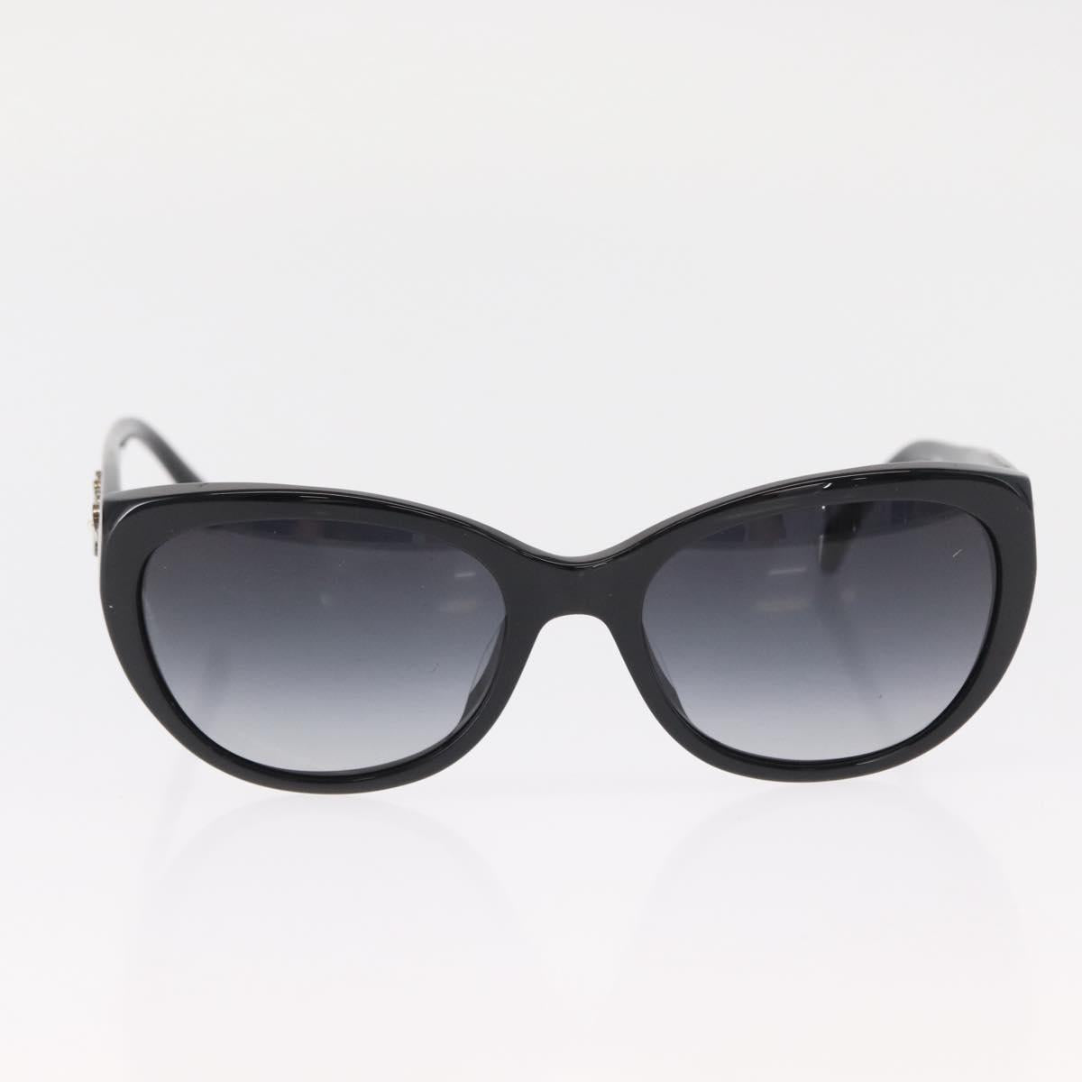 CHANEL Sunglasses plastic Black CC Auth BA9087