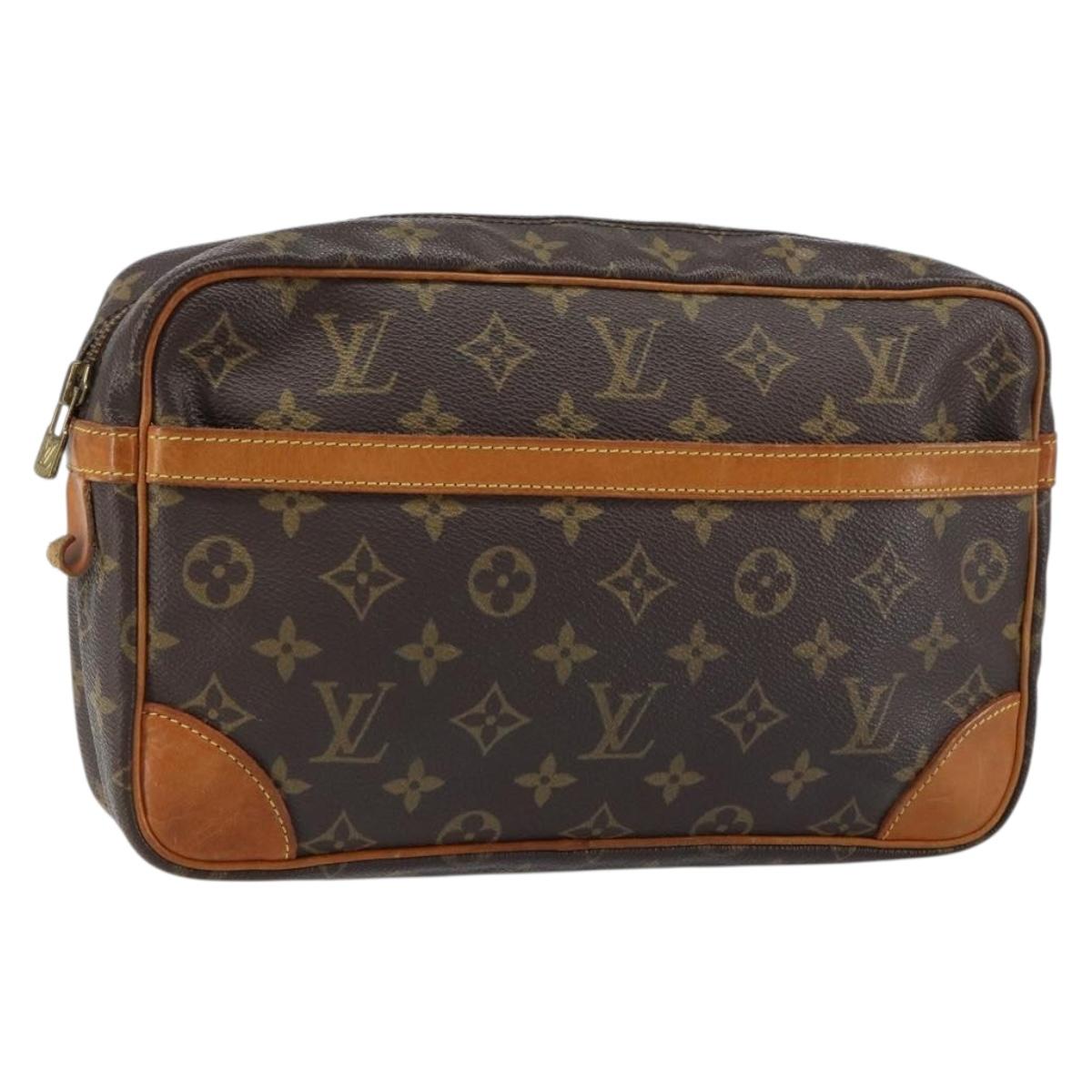 LOUIS VUITTON Monogram Compiegne 28 Clutch Bag M51845 LV Auth BA9096