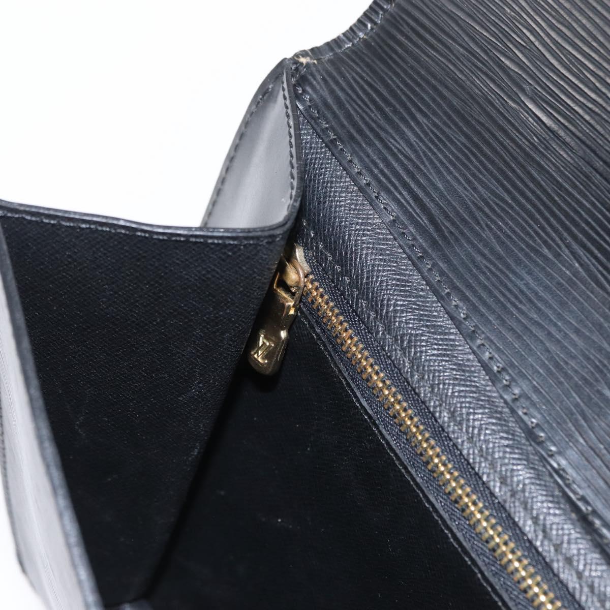 LOUIS VUITTON Epi Montaigne 27 Clutch Bag Black M52652 LV Auth BA9119