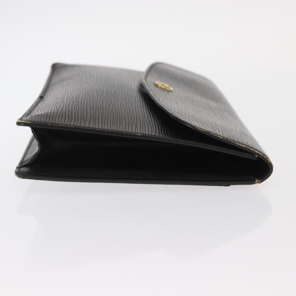 LOUIS VUITTON Epi Montaigne 27 Clutch Bag Black M52652 LV Auth BA9119