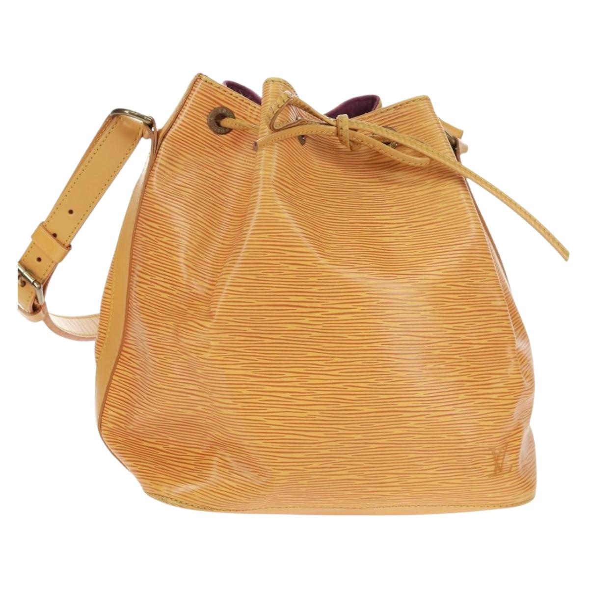 LOUIS VUITTON Epi Petit Noe Shoulder Bag Yellow M44109 LV Auth BA9123