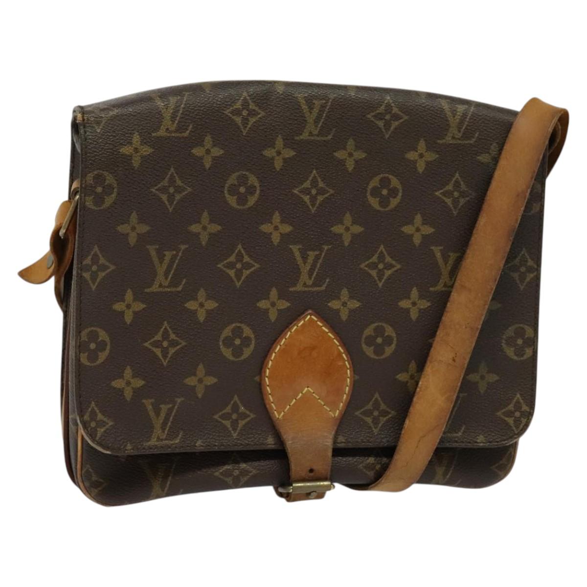 LOUIS VUITTON Monogram Cartouchiere GM Shoulder Bag M51252 LV Auth BA913