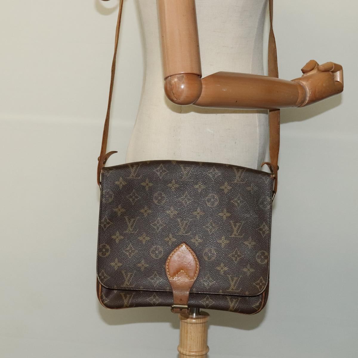 LOUIS VUITTON Monogram Cartouchiere GM Shoulder Bag M51252 LV Auth BA913