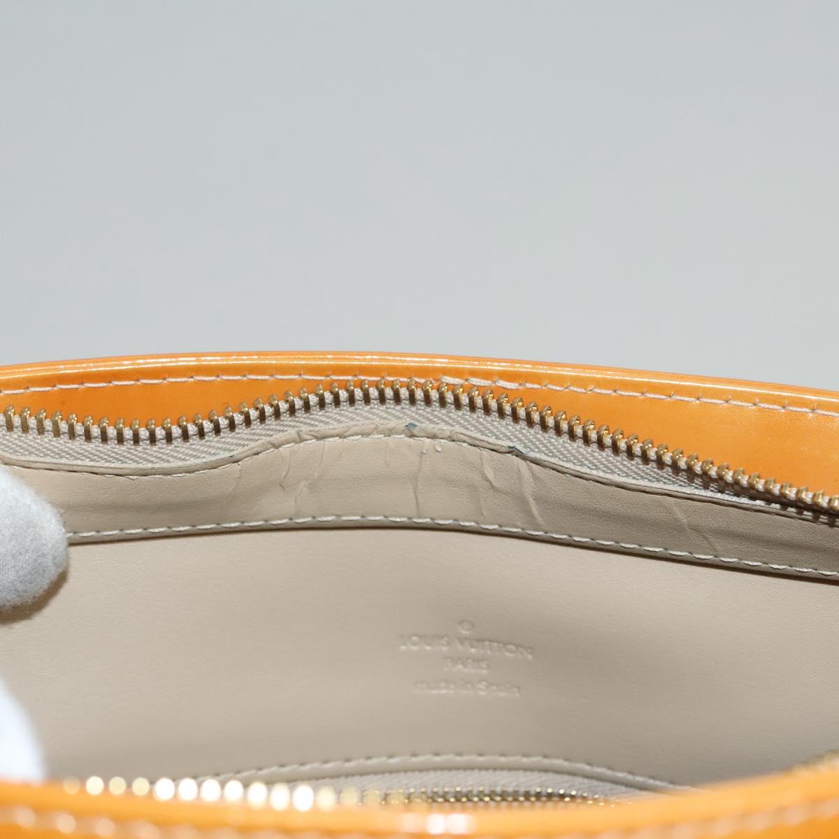 LOUIS VUITTON Monogram Vernis Houston Hand Bag Jaune M91121 LV Auth BA914