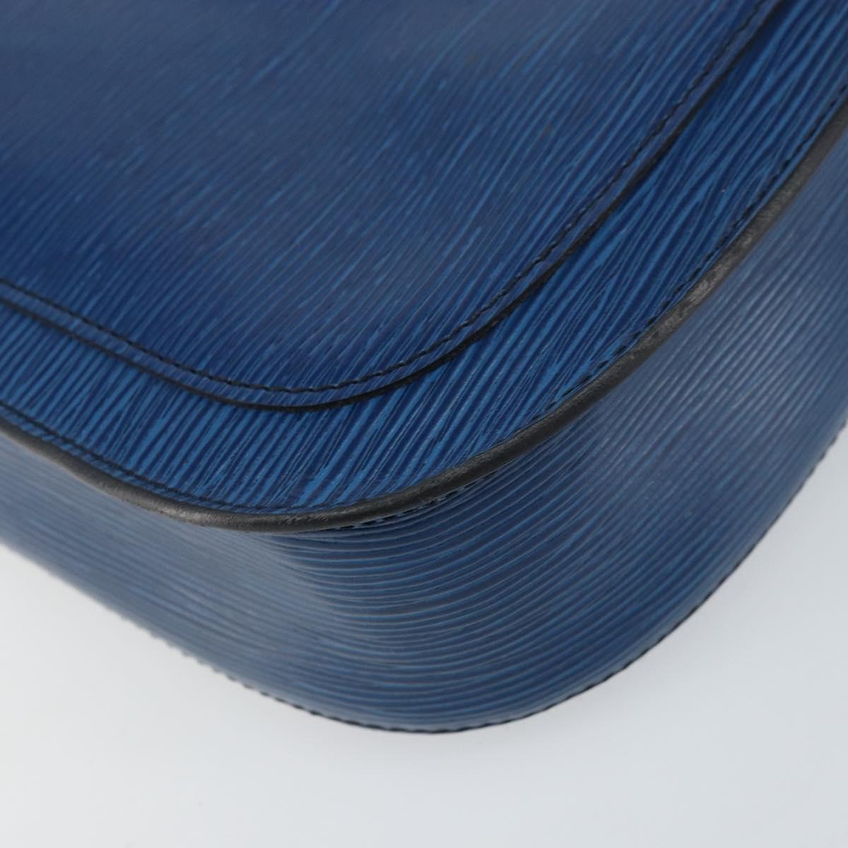 LOUIS VUITTON Epi Saint Cloud GM Shoulder Bag Toledo Blue M52195 LV Auth BA9150