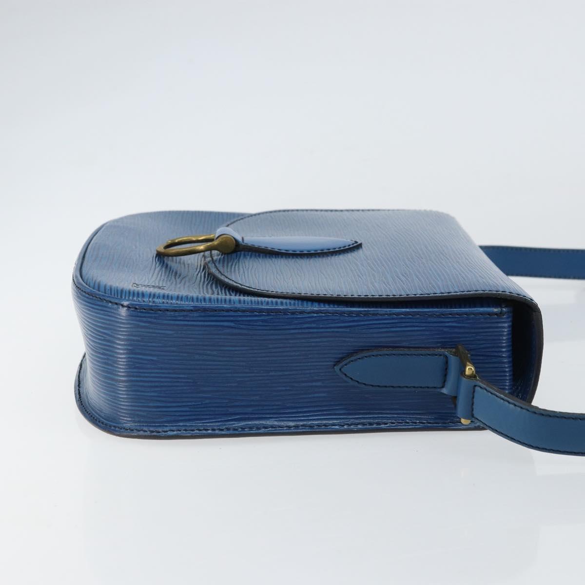 LOUIS VUITTON Epi Saint Cloud GM Shoulder Bag Toledo Blue M52195 LV Auth BA9150