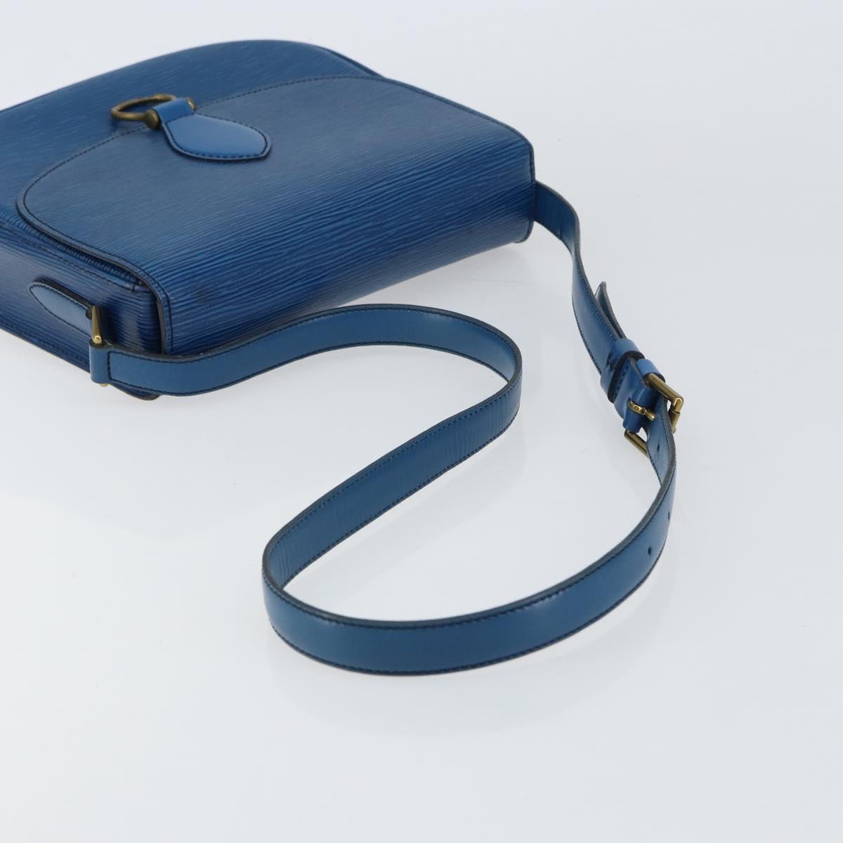 LOUIS VUITTON Epi Saint Cloud GM Shoulder Bag Toledo Blue M52195 LV Auth BA9150