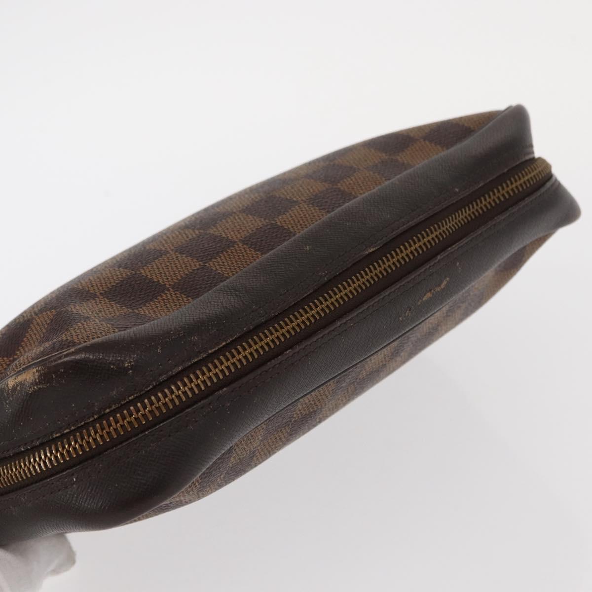 LOUIS VUITTON Damier Ebene Trousse Toilette 25 Clutch Bag N47624 LV Auth BA9155