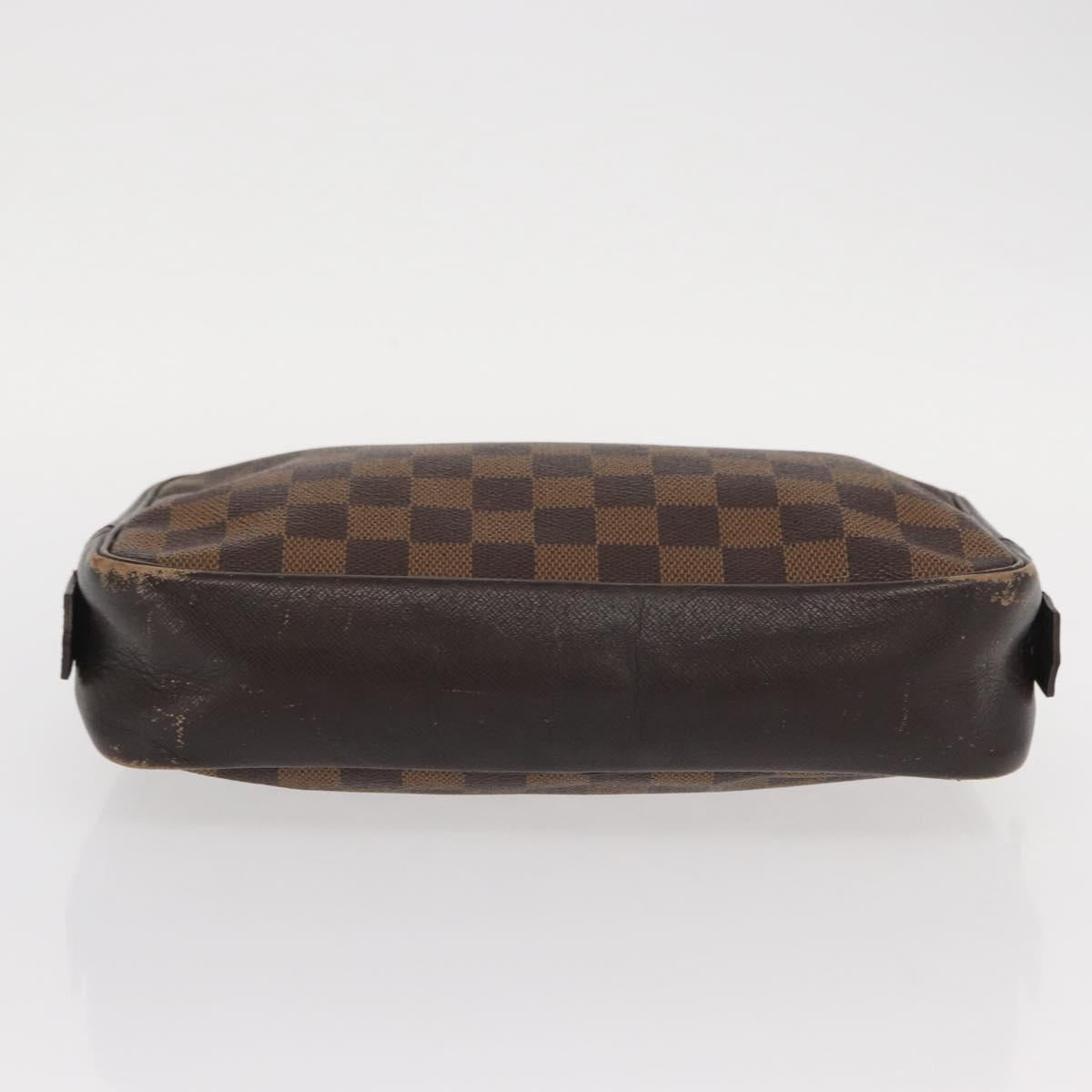 LOUIS VUITTON Damier Ebene Trousse Toilette 25 Clutch Bag N47624 LV Auth BA9155
