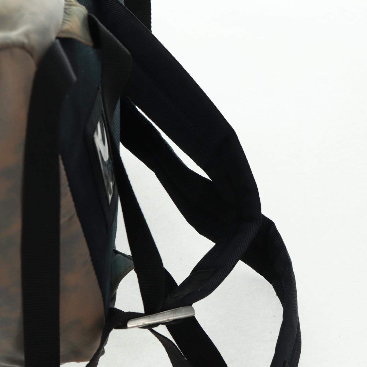 PRADA Backpack Nylon Gray Silver Auth BA9159