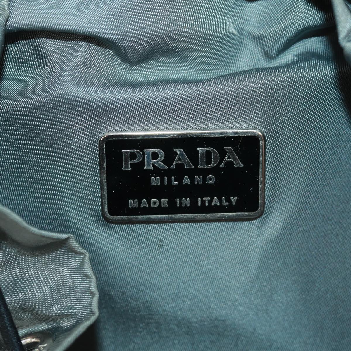PRADA Backpack Nylon Gray Silver Auth BA9159