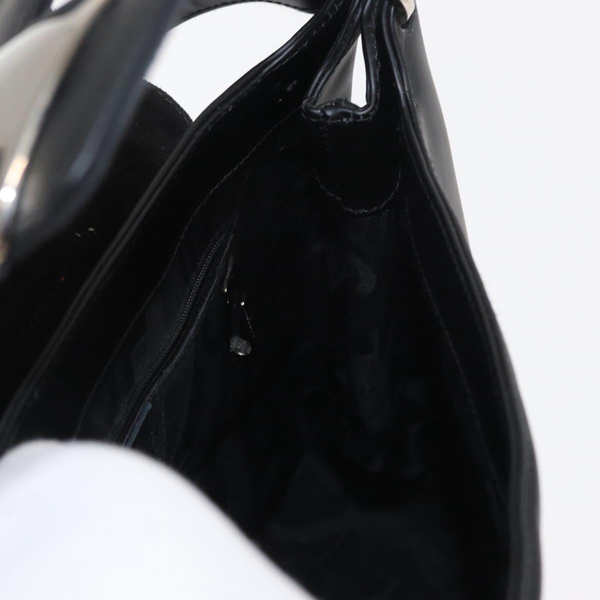 Salvatore Ferragamo Vala Shoulder Bag Leather Black Gold Auth BA9162