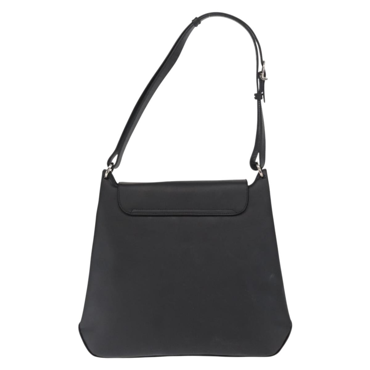 Salvatore Ferragamo Vala Shoulder Bag Leather Black Gold Auth BA9162