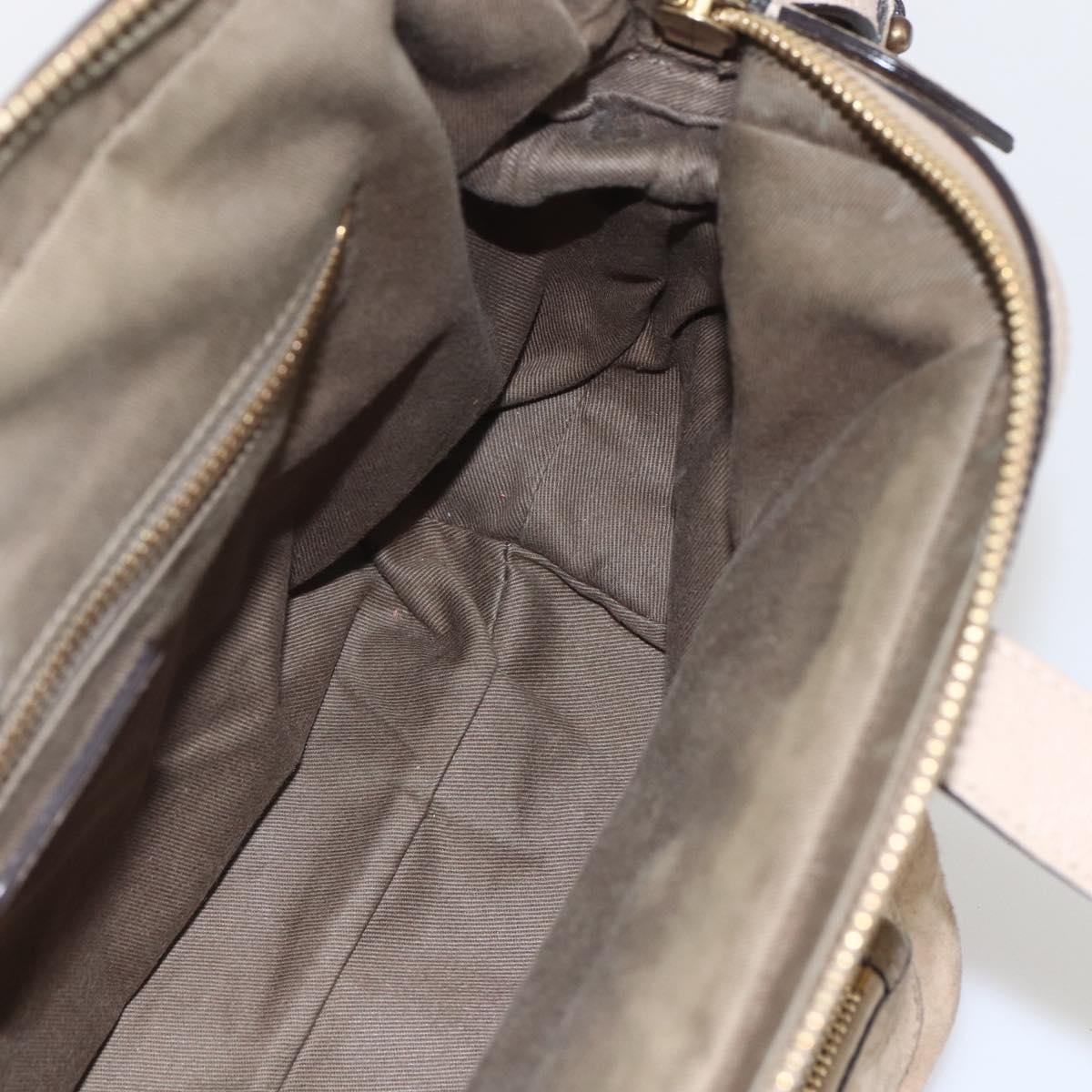 Chloe Elsie Hand Bag Leather 2way Beige Gold Auth BA9166