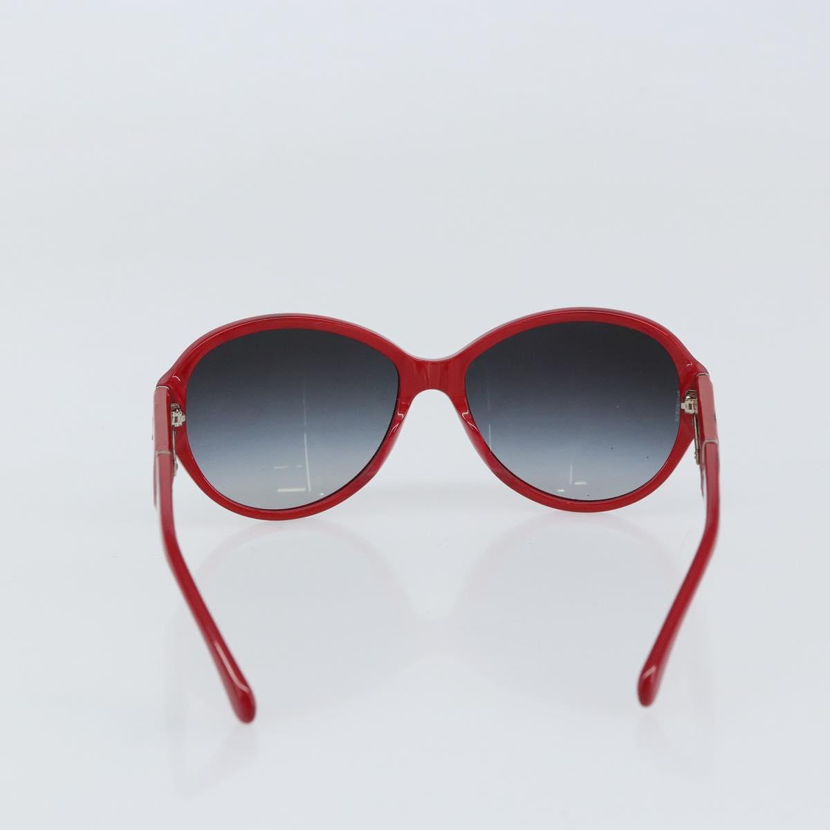 CHANEL Sunglasses plastic Red CC Auth BA9167