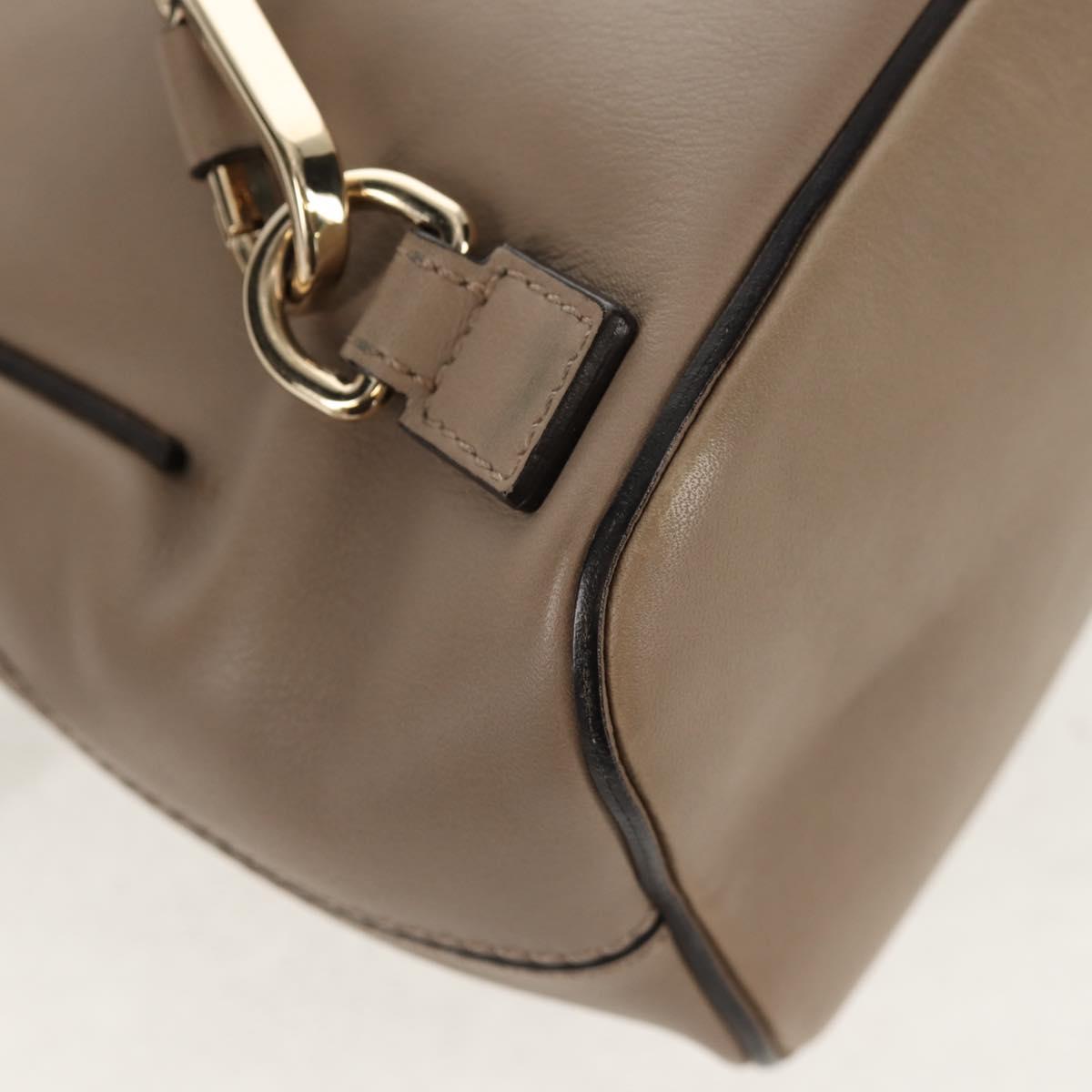 Chloe Fay Backpack Suede Leather 2way Gray Gold Auth BA9172