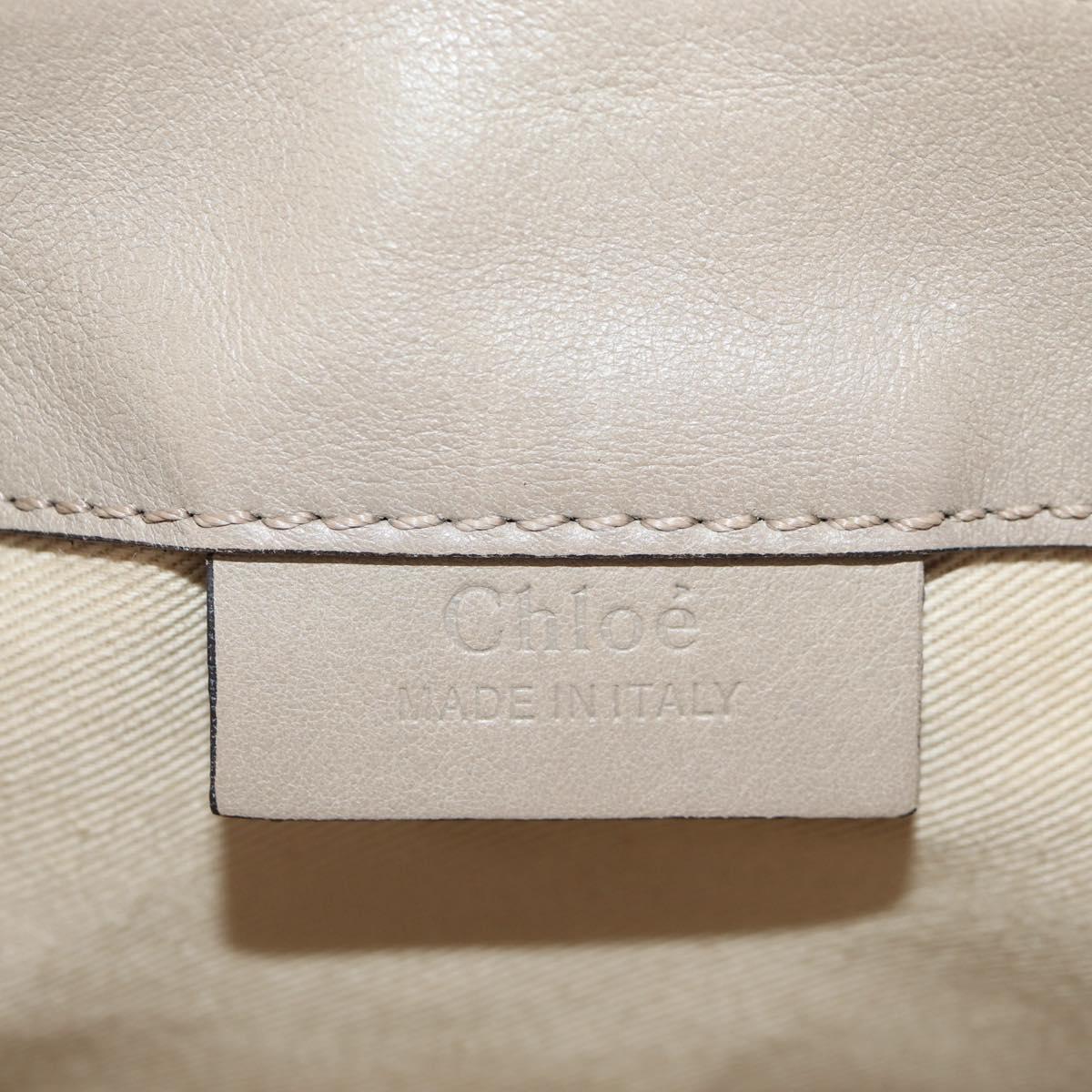 Chloe Fay Backpack Suede Leather 2way Gray Gold Auth BA9172