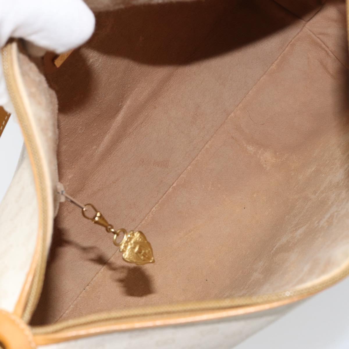 GUCCI Micro GG Supreme Shoulder Bag PVC Beige Gold 104 004 0024 Auth BA9177