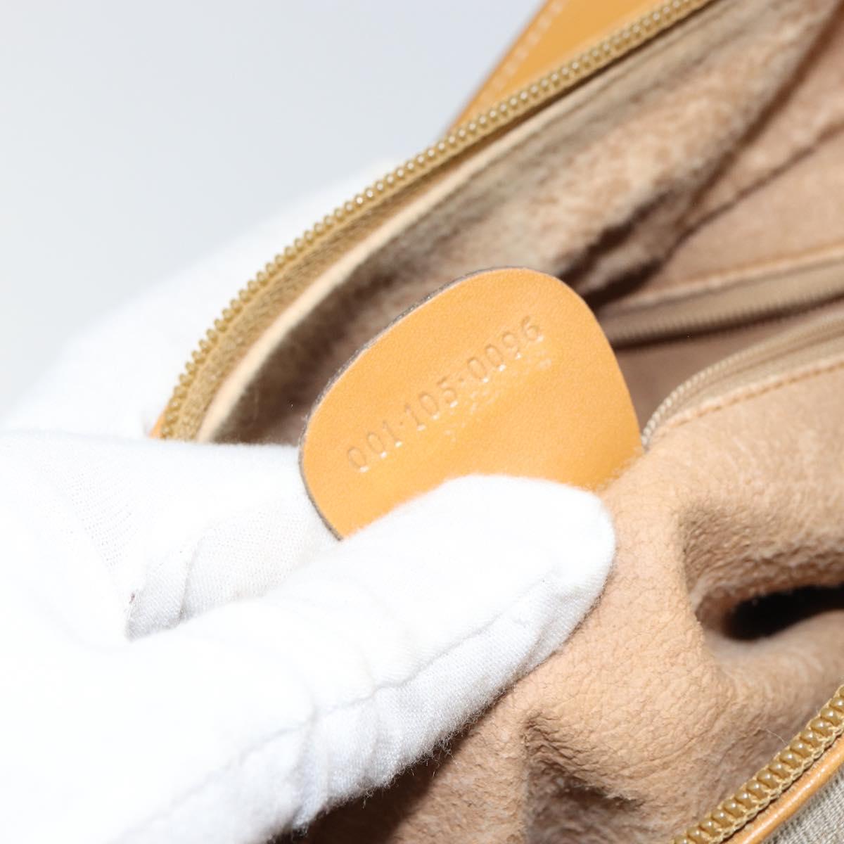 GUCCI Micro GG Supreme Shoulder Bag PVC Beige Gold 104 004 0024 Auth BA9177