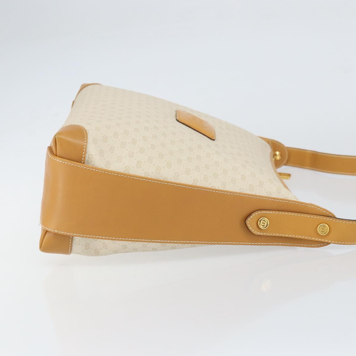 GUCCI Micro GG Supreme Shoulder Bag PVC Beige Gold 104 004 0024 Auth BA9177