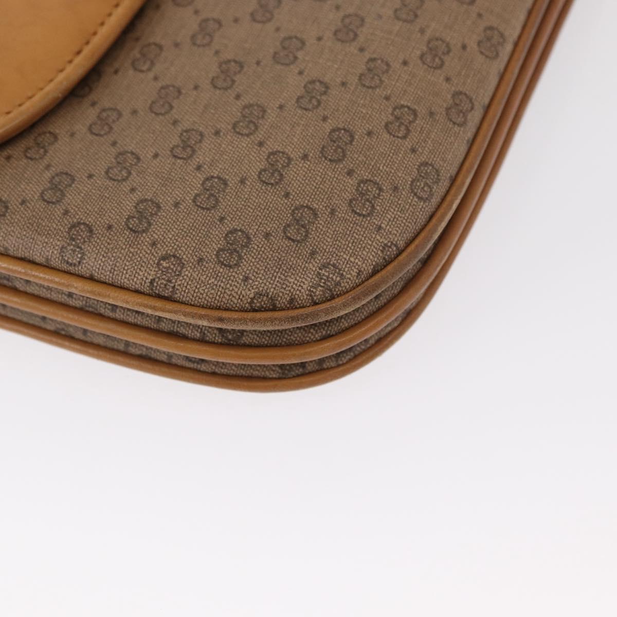 GUCCI Micro GG Supreme Shoulder Bag PVC Beige Gold 104 004 0024 Auth BA9178
