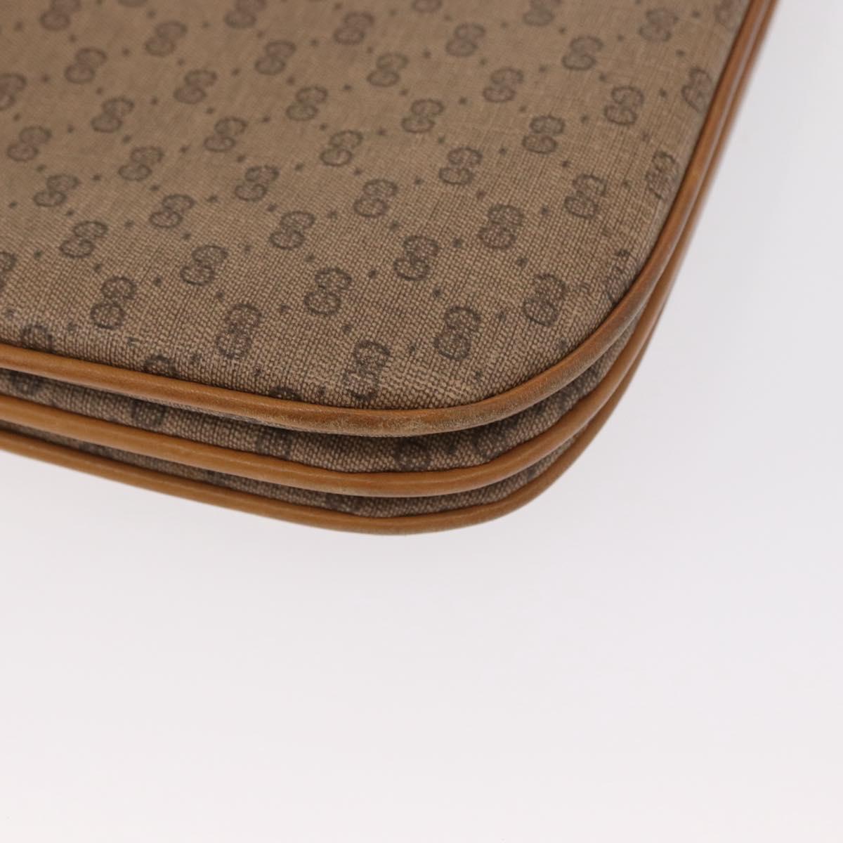 GUCCI Micro GG Supreme Shoulder Bag PVC Beige Gold 104 004 0024 Auth BA9178