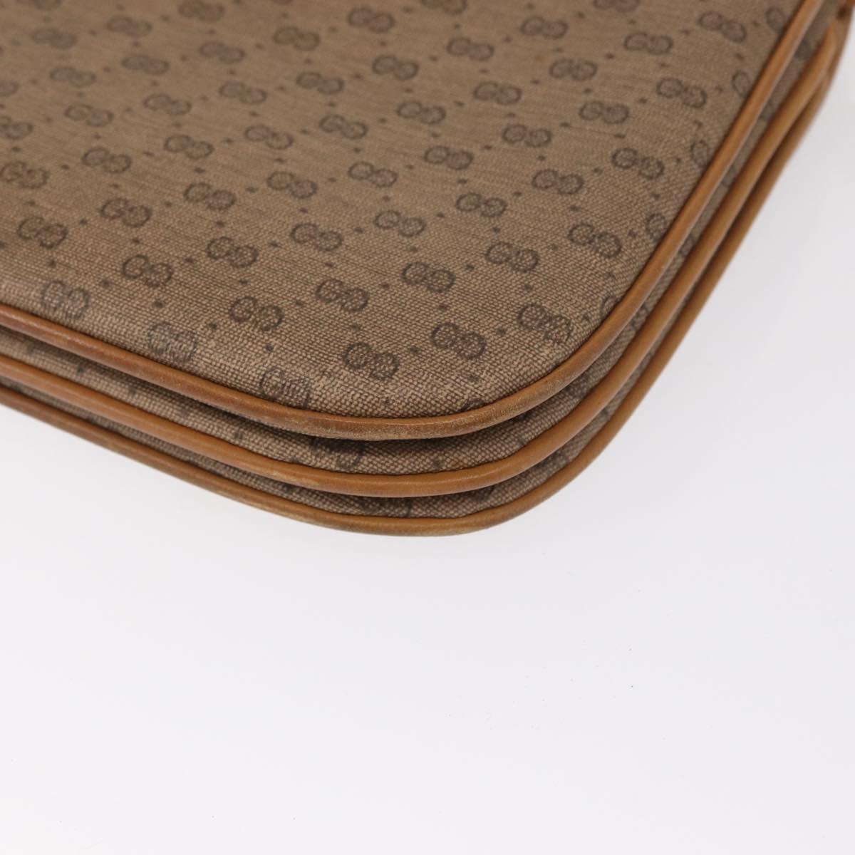 GUCCI Micro GG Supreme Shoulder Bag PVC Beige Gold 104 004 0024 Auth BA9178