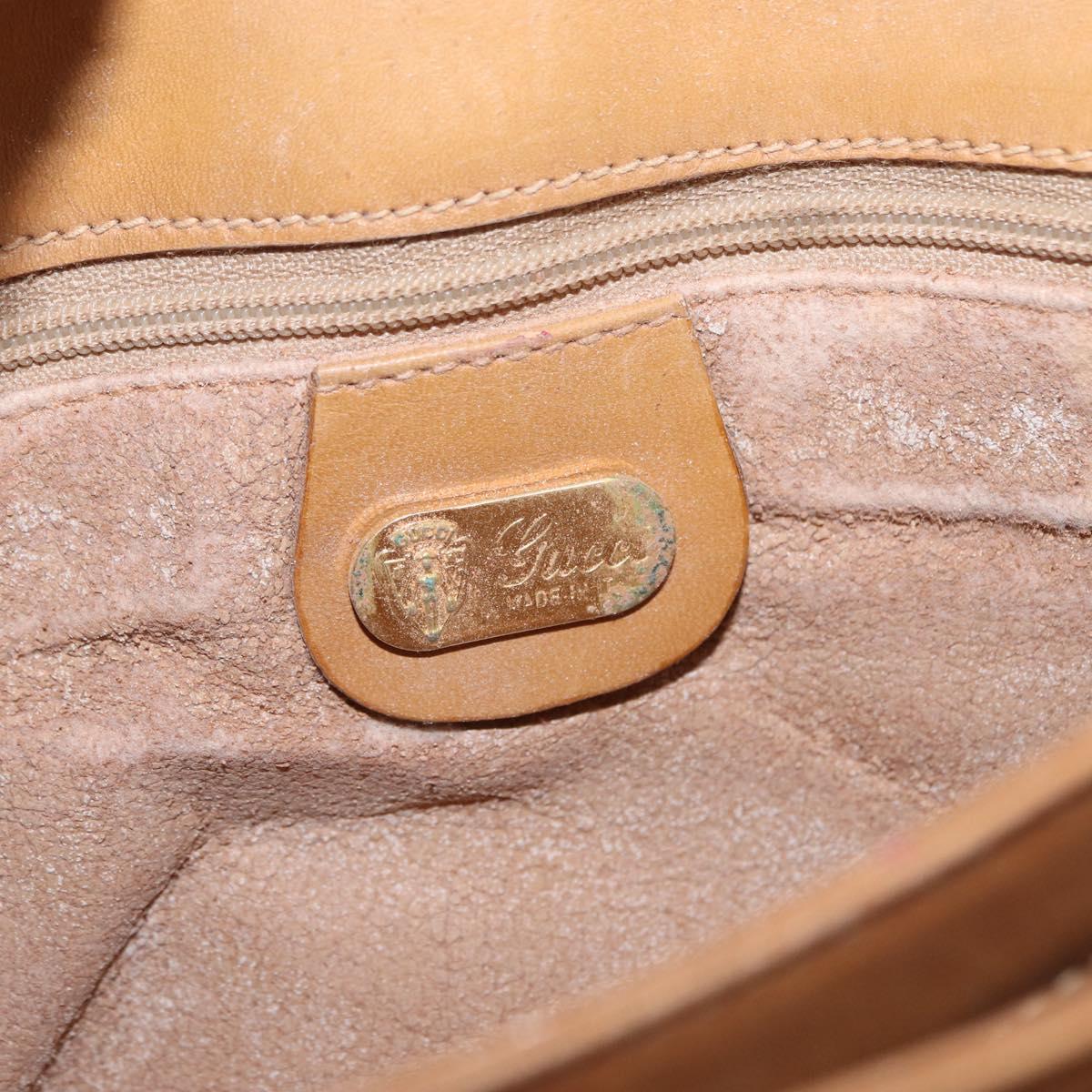 GUCCI Micro GG Supreme Shoulder Bag PVC Beige Gold 104 004 0024 Auth BA9178