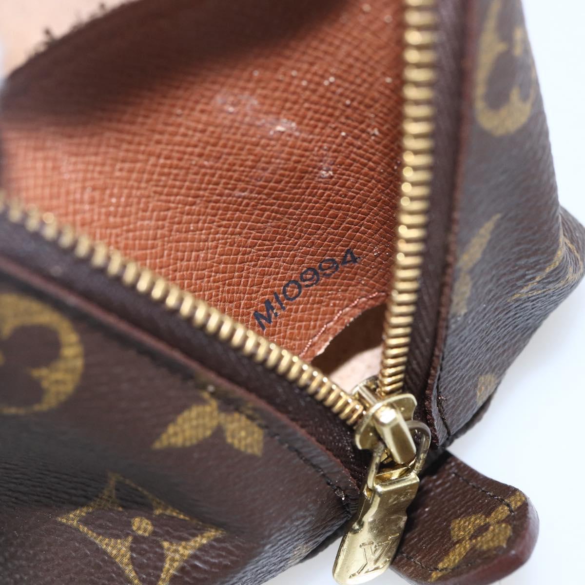 LOUIS VUITTON Monogram Trousse Demi Ronde Cosmetic Pouch M47520 LV Auth BA9183