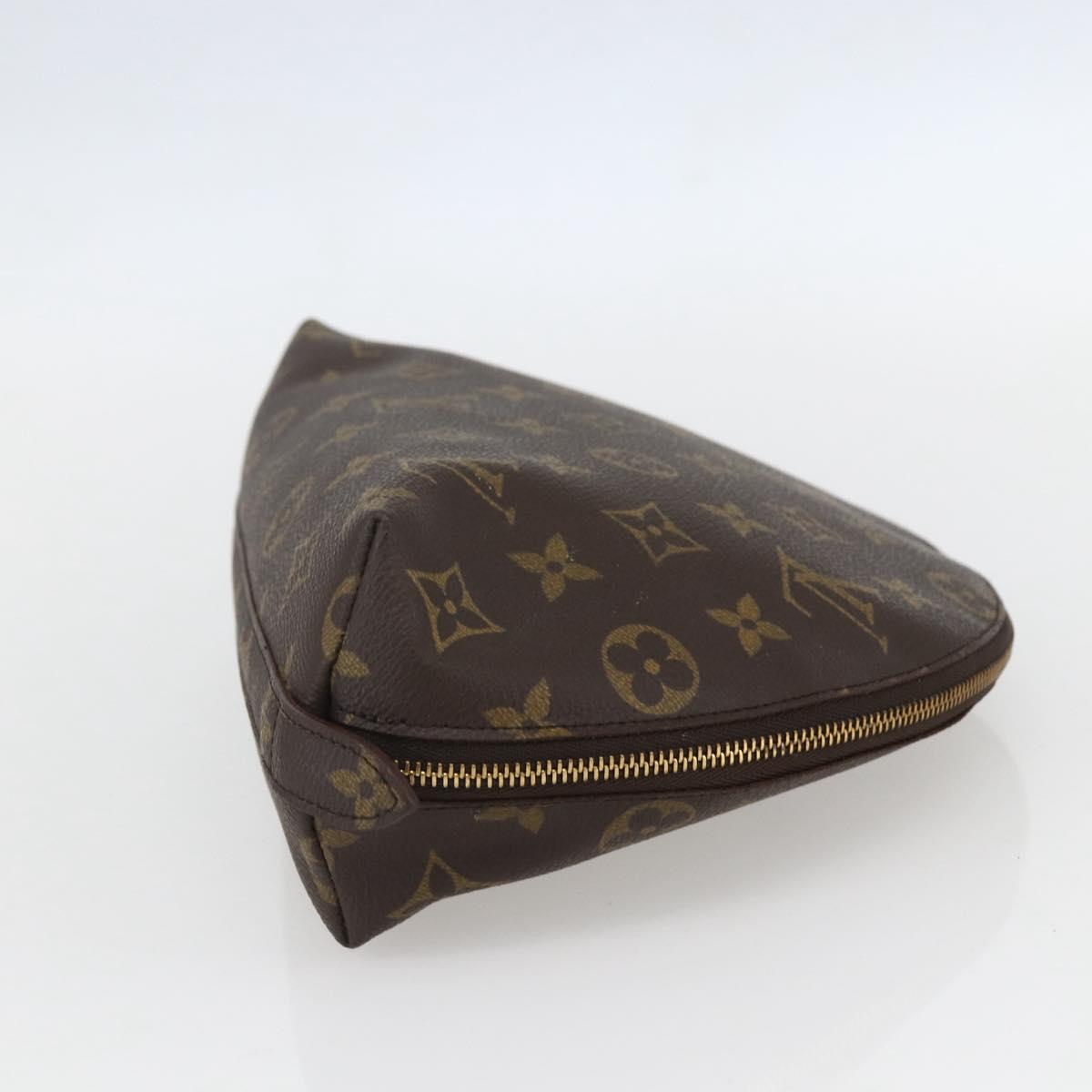 LOUIS VUITTON Monogram Trousse Demi Ronde Cosmetic Pouch M47520 LV Auth BA9183