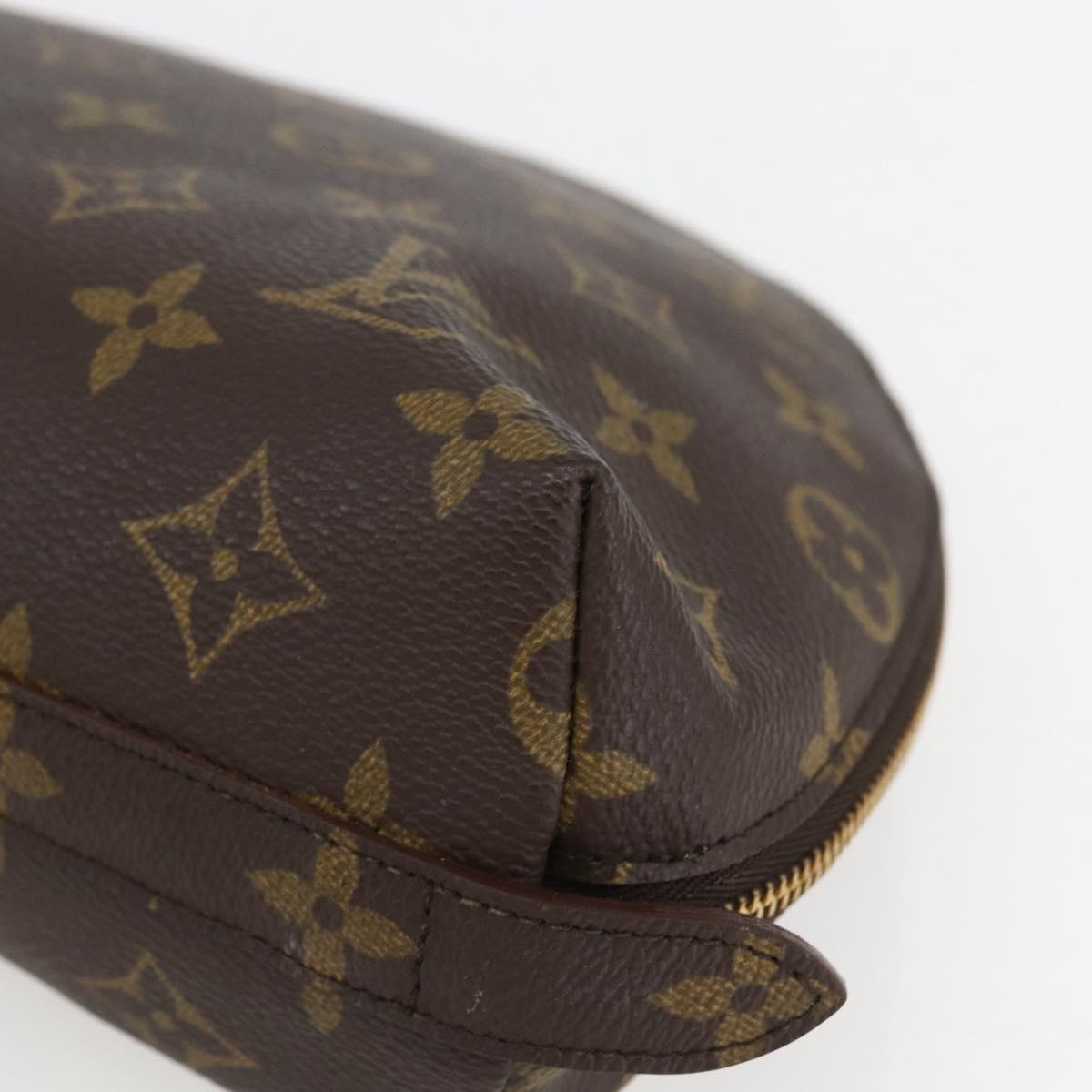 LOUIS VUITTON Monogram Trousse Demi Ronde Cosmetic Pouch M47520 LV Auth BA9183