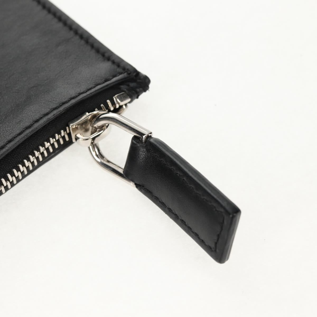 GIVENCHY Hand Bag Leather 2way Black Silver Auth BA9198V