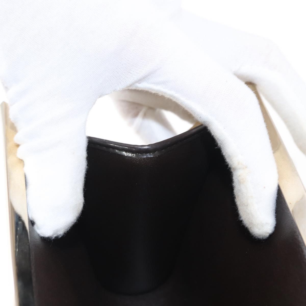 Christian Dior Trotter Canvas Clutch Bag Green Gold Auth BA9201