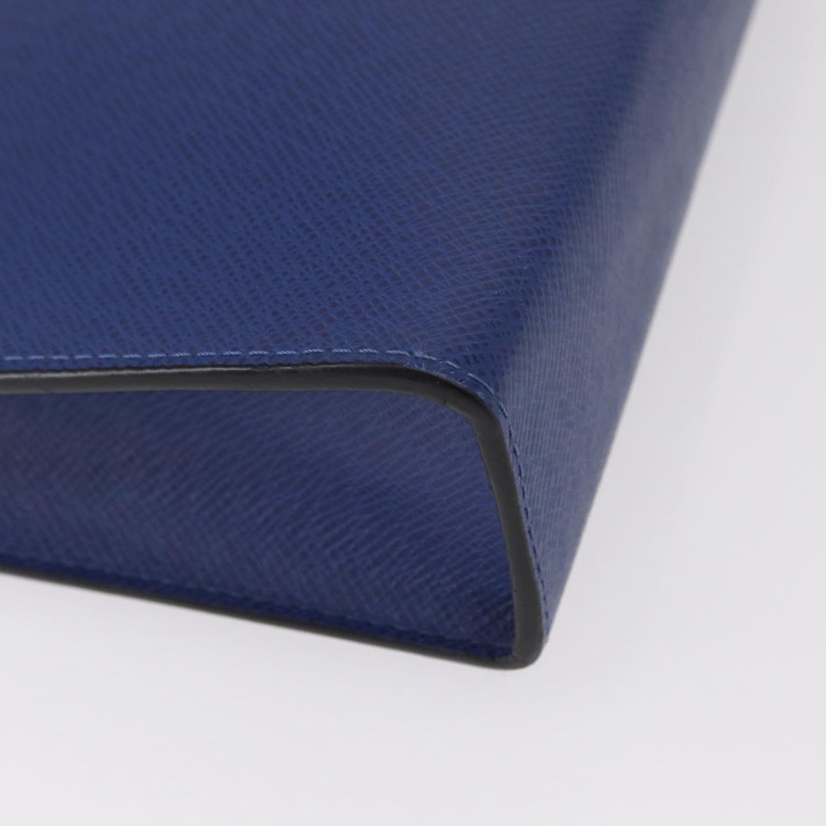 LOUIS VUITTON Taiga Leather Pochette Voyager MM Bag Blue M30399 LV Auth BA9205