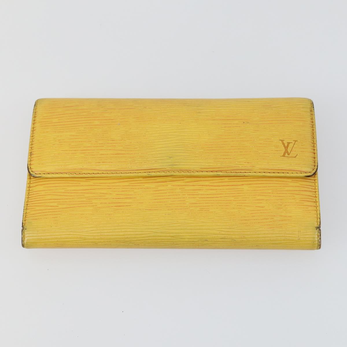 LOUIS VUITTON Monogram Vernis Epi Pouch 3 Set Yellow Beige LV Auth BA9212